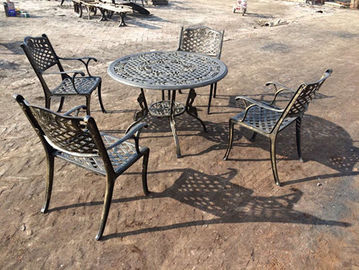 Impermeable determinado de la visión del arrabio de los muebles al aire libre verdes del jardín para el restaurante