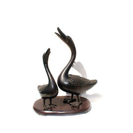 Estatuas del arrabio/escultura animales al aire libre/interiores del cisne del bronce
