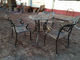 Tabla única y 2 sillas Eco del jardín del arrabio del hierro labrado del metal - amistoso