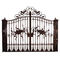 Puertas ornamentales de la puerta de la decoración del arrabio de la entrada de la seguridad/del metal de la entrada doble